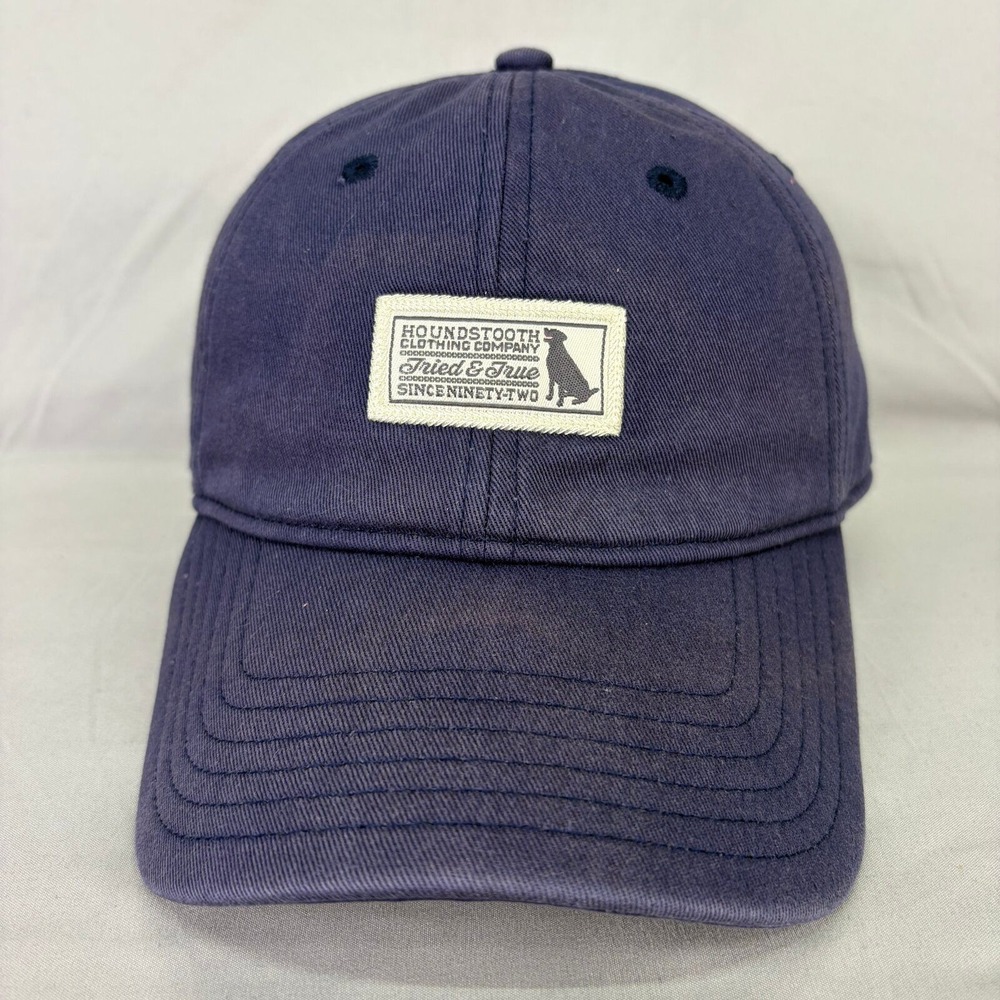 Houndstooth Clothing Co Hat Baseball Cap Mens OSFM Navy Blue Adjustable Logo